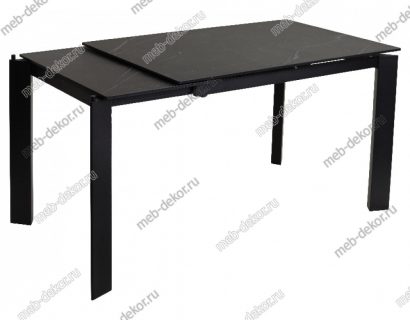 Стол CORNER 120 MATT BLACK MARBLE SOLID CERAMIC / BLACK — фото 5