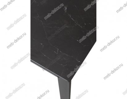 Стол CORNER 120 MATT BLACK MARBLE SOLID CERAMIC / BLACK — фото 7