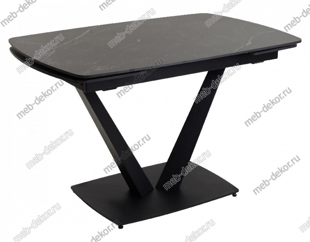 Стол ALATRI 120 SINTERED STONE MATT BLACK MARBLE / BLACK