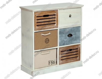 Тумба с 6 ящиками Secret De Maison Maritime 6 (HX16-006NS) (Butter white (слоновая кость) — фото 1