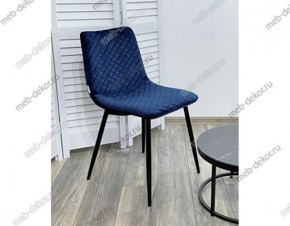 Стул TINTIN BLUVEL-86 NAVY BLUE / черный каркас — фото 5