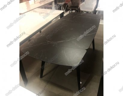 Стол ELIOT 120 MATT BLACK MARBLE SINTERED STONE/ BLACK — фото 11