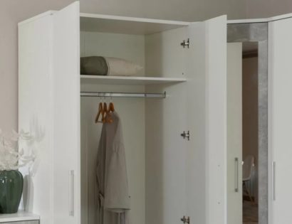 Шкаф Аврора 2дв, Белый/Ателье светлый — фото 4