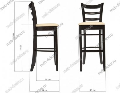 Барный стул Mirakl cappuccino / cream — фото 4
