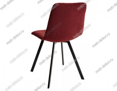 Стул CHILLI-Q SQUARE винный #H47, велюр / черный каркас — фото 3