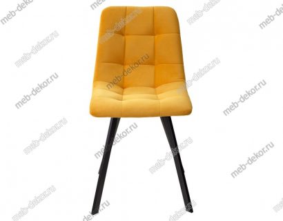 Стул CHILLI-Q SQUARE оранжевый #H20, велюр / черный каркас — фото 2