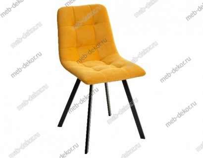 Стул CHILLI-Q SQUARE оранжевый #H20, велюр / черный каркас — фото 1