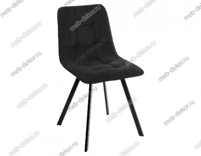 Стул CHILLI-Q SQUARE черный #H75, велюр / черный каркас — фото 1