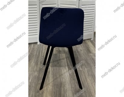 Стул CHILLI-Q SQUARE темно-синий #H60, велюр / черный каркас — фото 6