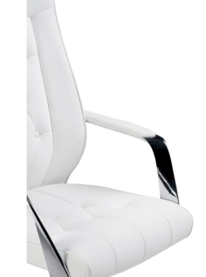 Компьютерное кресло Sarabi white / satin chrome — фото 9