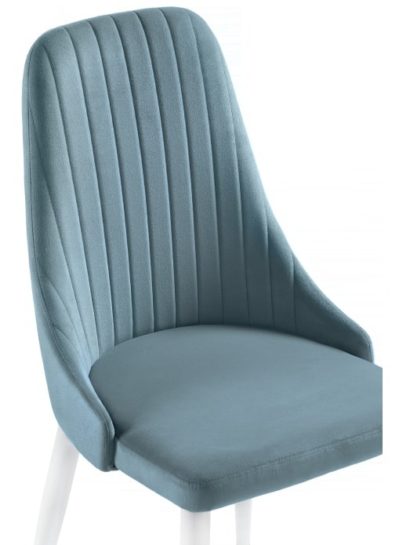 Стул на металлокаркасе Kora light blue / white — фото 4