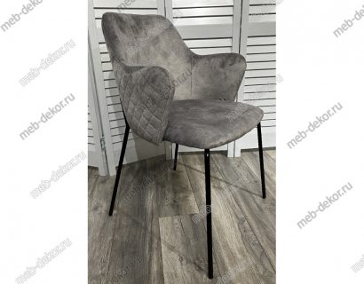 Стул AMARETTO VBP203 античный серебристо-серый/ черный каркас — фото 4