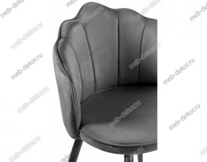 Стул на металлокаркасе Shell dark gray / black — фото 4