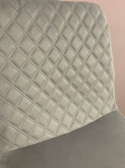 Обеденная группа HB140 бетон и 4 стула DAIQUIRI BLUVEL-03 LIGHT GREY / белый каркас, велюр — фото 4