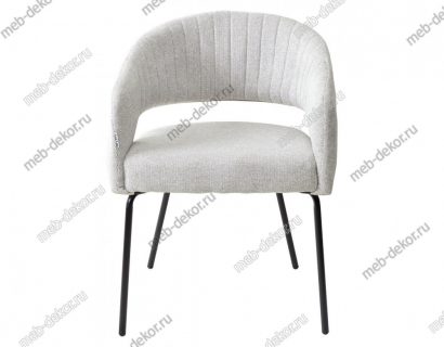 Стул SNUG WZ2042-19 галечный серый, фактурный велюр / черный каркас — фото 3