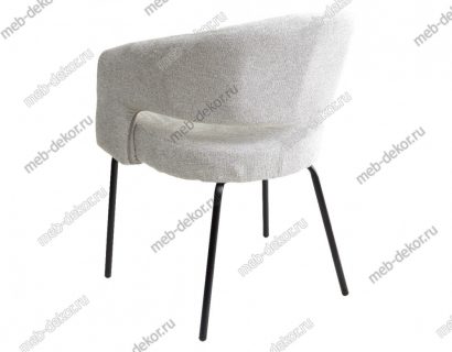 Стул SNUG WZ2042-19 галечный серый, фактурный велюр / черный каркас — фото 4