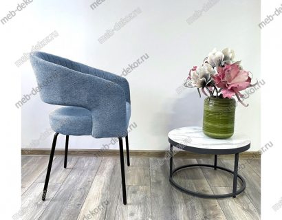 Стул SNUG WZ2042-16 бледно-васильковый фактурный велюр / черный каркас — фото 2