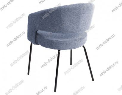 Стул SNUG WZ2042-16 бледно-васильковый фактурный велюр / черный каркас — фото 3