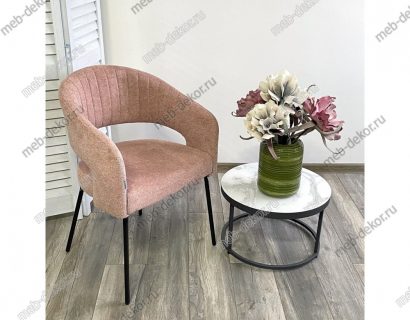 Стул SNUG WZ2042-10 пепел розы, фактурный велюр / черный каркас — фото 4