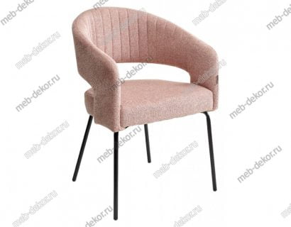 Стул SNUG WZ2042-10 пепел розы, фактурный велюр / черный каркас — фото 1