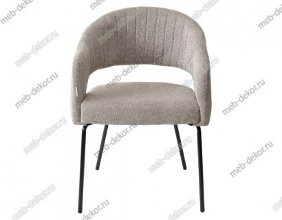 Стул SNUG WZ2042-04 серо-бежевый фактурный велюр / черный каркас — фото 3