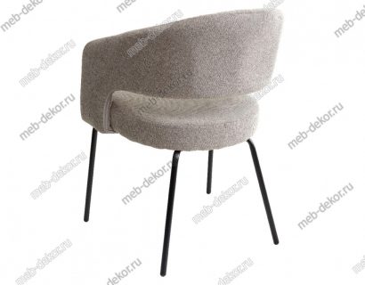 Стул SNUG WZ2042-04 серо-бежевый фактурный велюр / черный каркас — фото 4