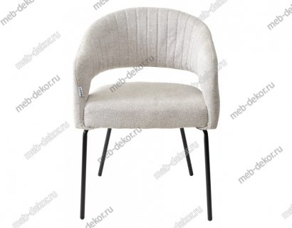 Стул SNUG WZ2042-02 светло-бежевый фактурный велюр / черный каркас — фото 3