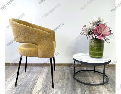 Стул SNUG WZ2042-05 горчичный фактурный велюр / черный каркас — фото 4