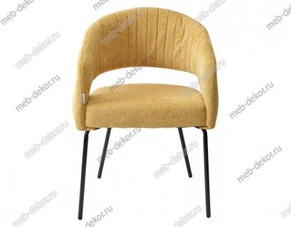 Стул SNUG WZ2042-05 горчичный фактурный велюр / черный каркас — фото 2