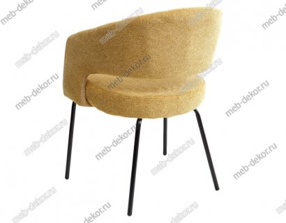 Стул SNUG WZ2042-05 горчичный фактурный велюр / черный каркас — фото 3