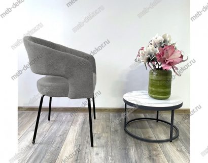 Стул SNUG WZ2042-22 серый камень, фактурный велюр / черный каркас — фото 2