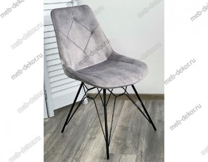 Стул MARBELLA PK6015-03 (VBP203) античный серебристо-серый, велюр — фото 2