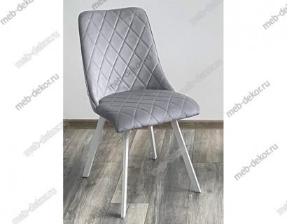 Стул TYCOON BLUVEL-03 LIGHT GREY / белый каркас — фото 1