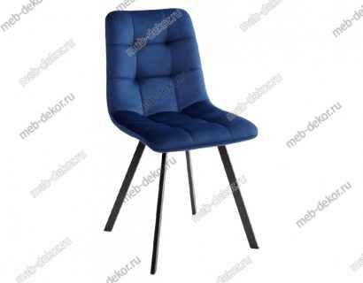 Стул CHILLI SQUARE BLUVEL-86 NAVY BLUE, велюр — фото 1