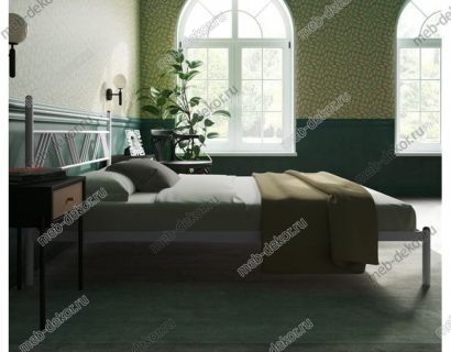 Кровать Монблан (140х200/ноги металл/цвет Белый) — фото 4