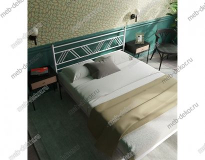 Кровать Монблан (140х200/ноги металл/цвет Белый) — фото 5