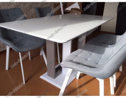 Стул на металлокаркасе Hagen gray / white — фото 3