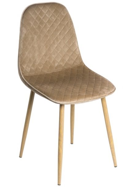 Стул на металлокаркасе Capri dark beige / wood — фото 1