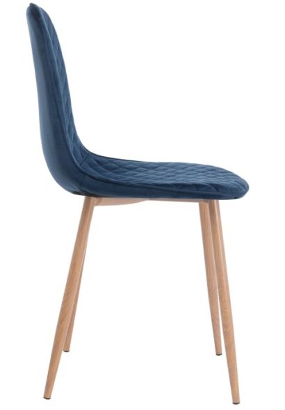 Стул на металлокаркасе Capri dark blue / wood — фото 4
