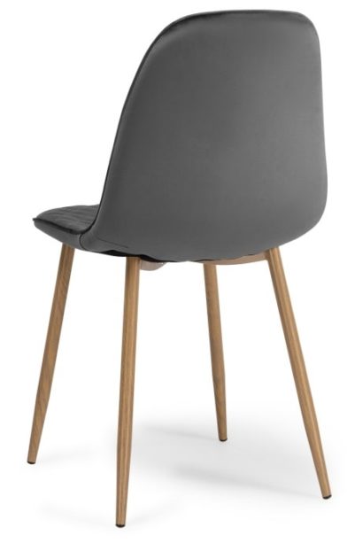 Стул на металлокаркасе Capri dark gray / wood — фото 3