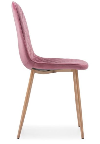 Стул на металлокаркасе Capri pink / wood — фото 6