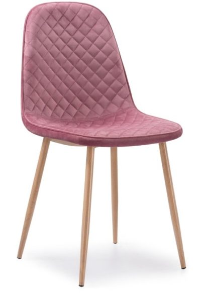 Стул на металлокаркасе Capri pink / wood — фото 1