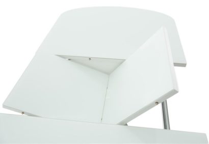 Стол Корсика 110 (110/141,5 х 70/стекло MATTE белое/пленка Белая мат./ЛДСП Белый) — фото 3