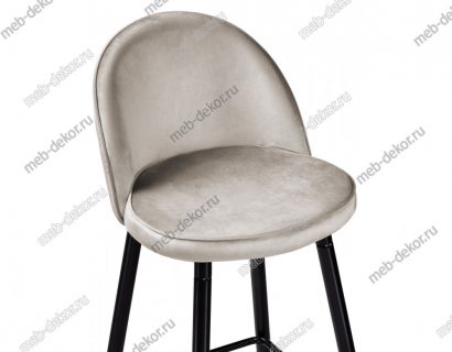 Барный стул Dodo 1 light grey with edging / black — фото 2