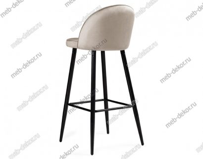 Барный стул Dodo 1 light grey with edging / black — фото 3