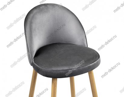 Барный стул Dodo 1 dark grey with edging / wood — фото 2