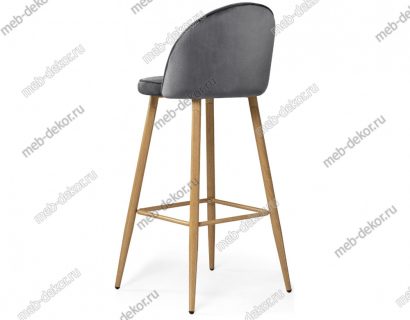 Барный стул Dodo 1 dark grey with edging / wood — фото 3
