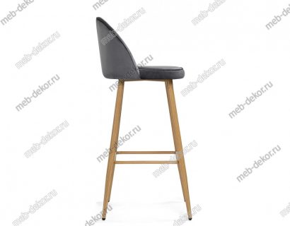 Барный стул Dodo 1 dark grey with edging / wood — фото 4