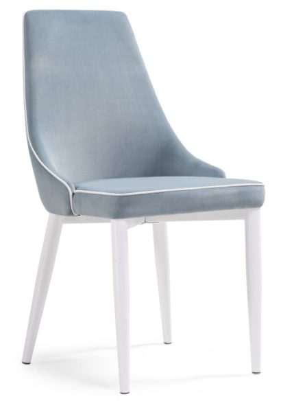 Стул на металлокаркасе Kora 1 light blue / white — фото 1