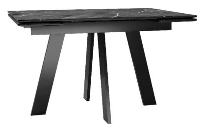 Стол DikLine SKM120 Керамика Черный мрамор/подстолье черное/опоры черные — фото 1